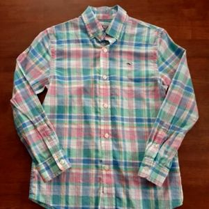 Vineyard Vines Shep & Ian Whale Shirt Pink Blue Green Plaid